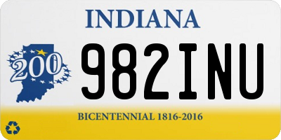 IN license plate 982INU