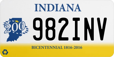 IN license plate 982INV