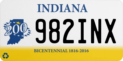 IN license plate 982INX