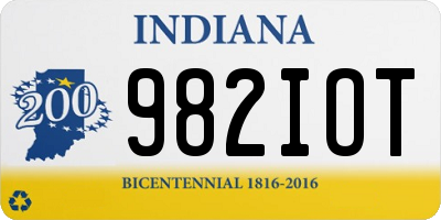 IN license plate 982IOT