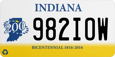 IN license plate 982IOW