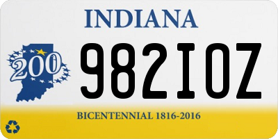 IN license plate 982IOZ