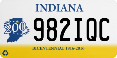 IN license plate 982IQC