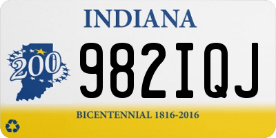 IN license plate 982IQJ