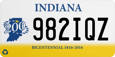 IN license plate 982IQZ