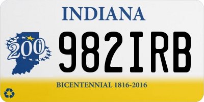 IN license plate 982IRB