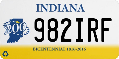 IN license plate 982IRF