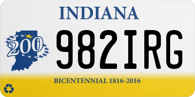 IN license plate 982IRG