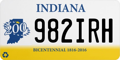 IN license plate 982IRH