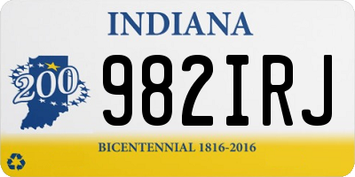 IN license plate 982IRJ