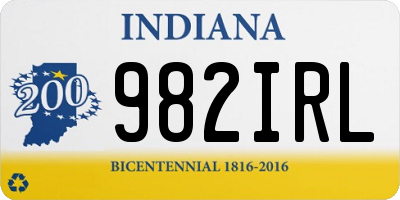 IN license plate 982IRL
