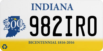 IN license plate 982IRO