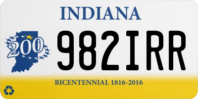 IN license plate 982IRR