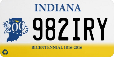 IN license plate 982IRY
