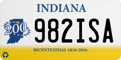 IN license plate 982ISA