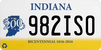 IN license plate 982ISO