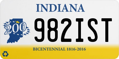 IN license plate 982IST