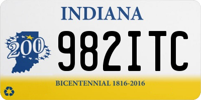 IN license plate 982ITC