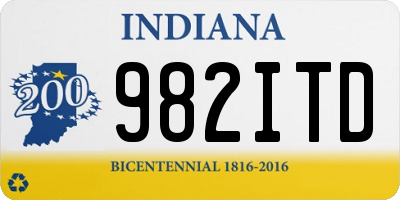 IN license plate 982ITD