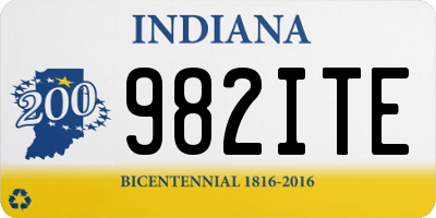 IN license plate 982ITE