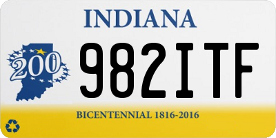 IN license plate 982ITF