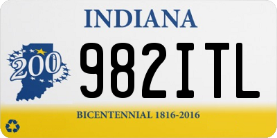 IN license plate 982ITL