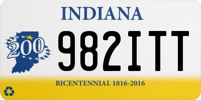 IN license plate 982ITT