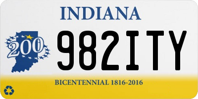 IN license plate 982ITY