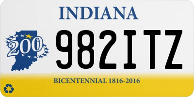 IN license plate 982ITZ