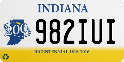 IN license plate 982IUI