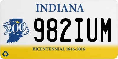 IN license plate 982IUM