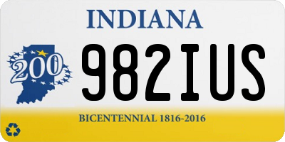 IN license plate 982IUS