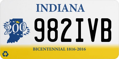 IN license plate 982IVB