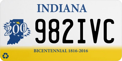 IN license plate 982IVC