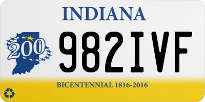 IN license plate 982IVF