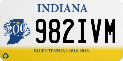 IN license plate 982IVM