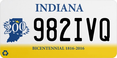 IN license plate 982IVQ