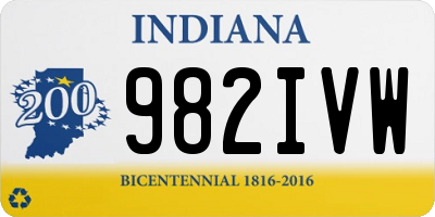 IN license plate 982IVW