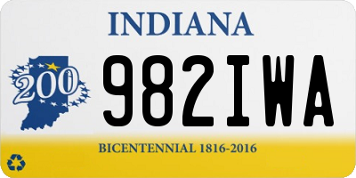 IN license plate 982IWA