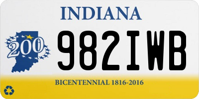 IN license plate 982IWB