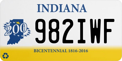 IN license plate 982IWF