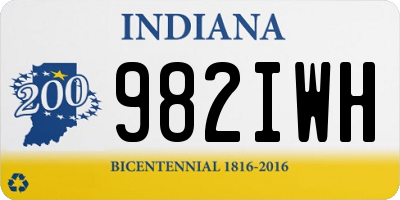 IN license plate 982IWH