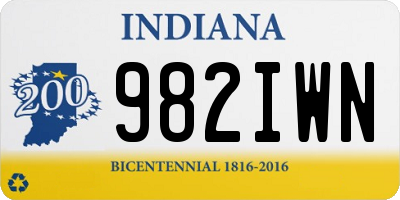 IN license plate 982IWN