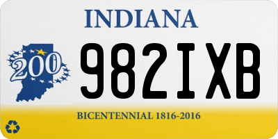 IN license plate 982IXB