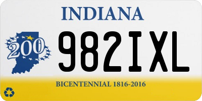 IN license plate 982IXL
