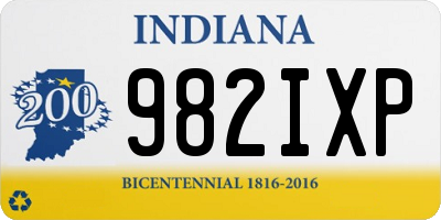 IN license plate 982IXP