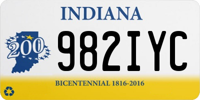 IN license plate 982IYC