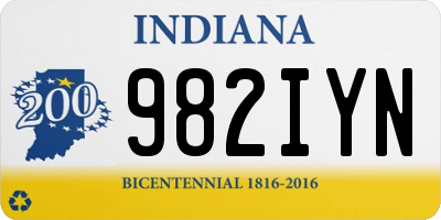 IN license plate 982IYN