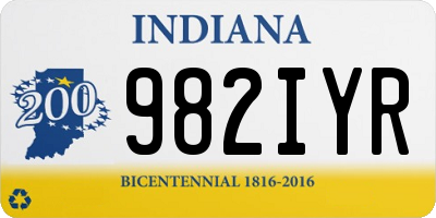 IN license plate 982IYR