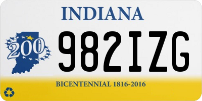 IN license plate 982IZG